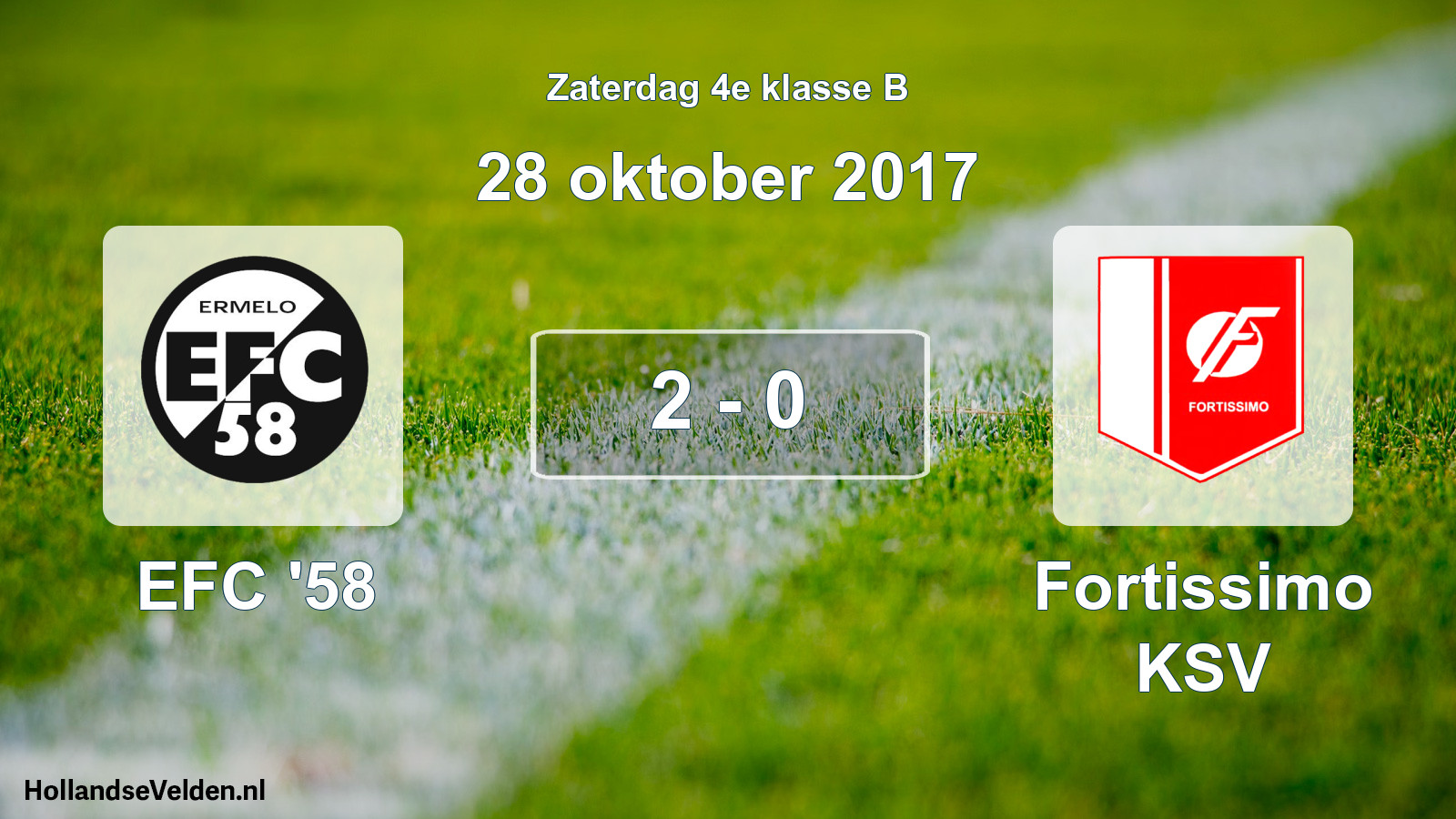 Total number of matches played: EFC '58 - Fortissimo KSV 2 - 0 (28 October 2017)