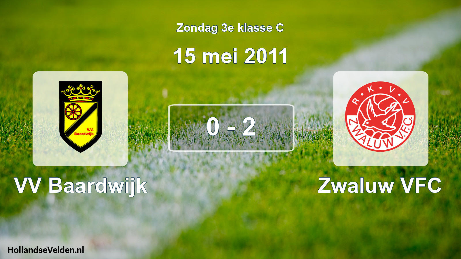Total number of matches played: VV Baardwijk - Zwaluw VFC 0 - 2 (15 May 2011)