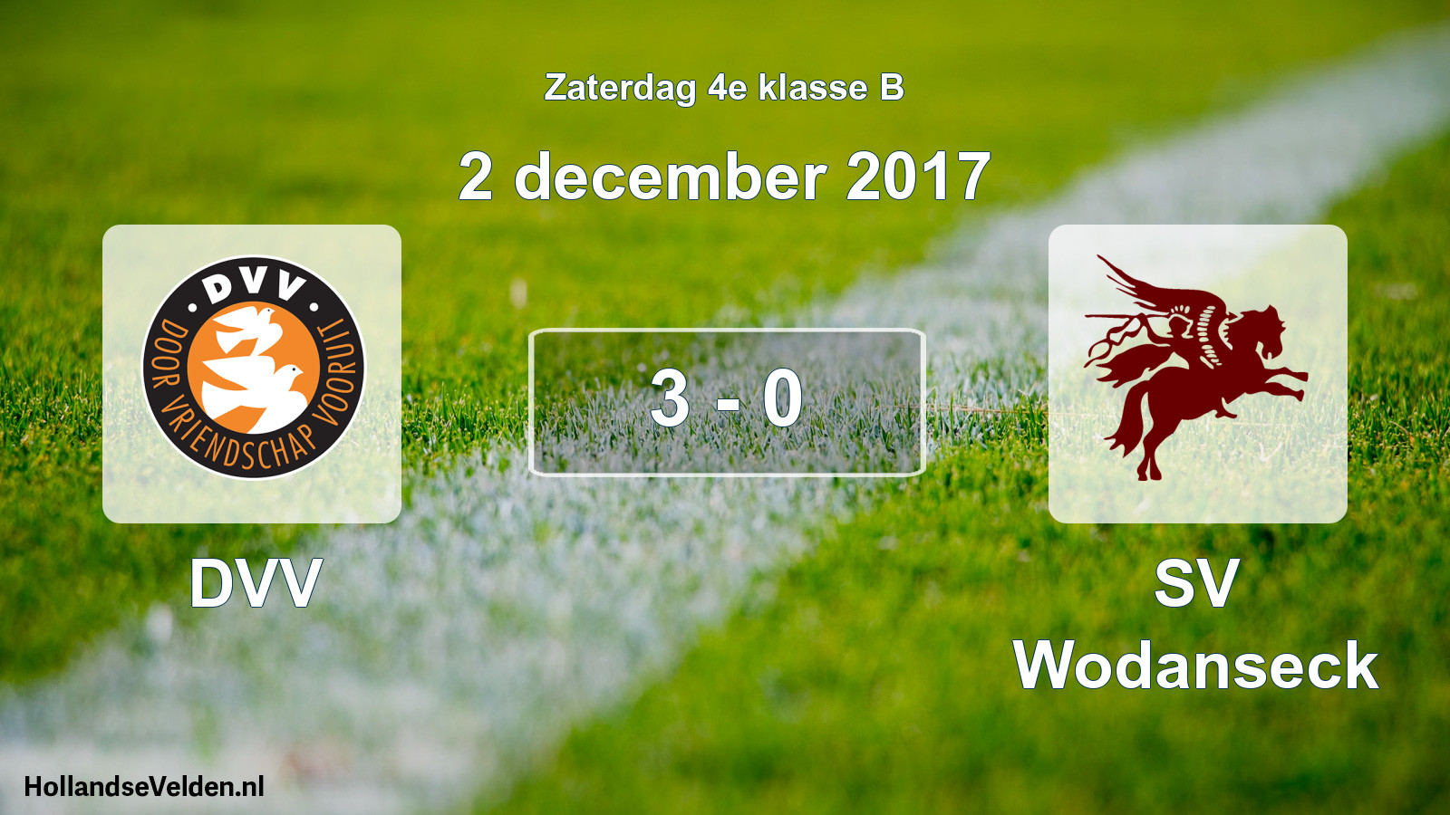 Total number of matches played: DVV - SV Wodanseck 3 - 0 (2 December 2017)