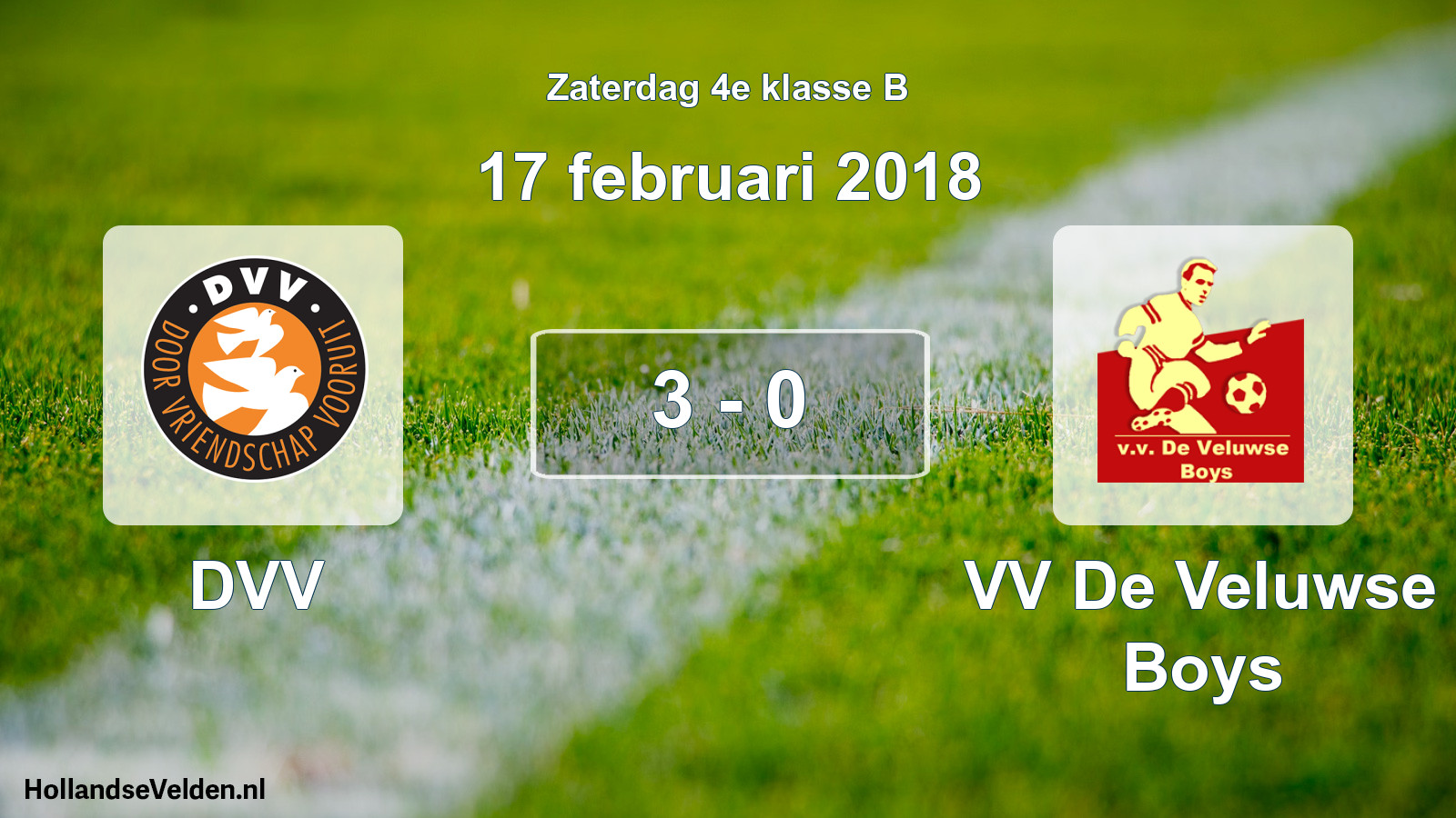 Total number of matches played: DVV - VV De Veluwse Boys 3 - 0 (17 February 2018)