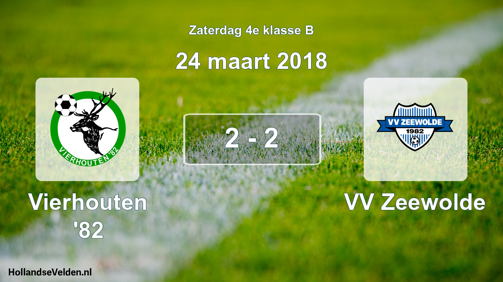 Total number of matches played: Vierhouten '82 - VV Zeewolde 2 - 2 (24 March 2018)