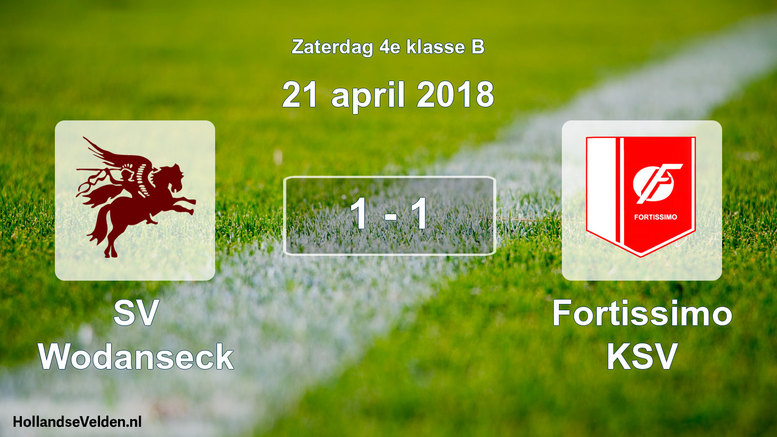 Total number of matches played: SV Wodanseck - Fortissimo KSV 1 - 1 (21 April 2018)