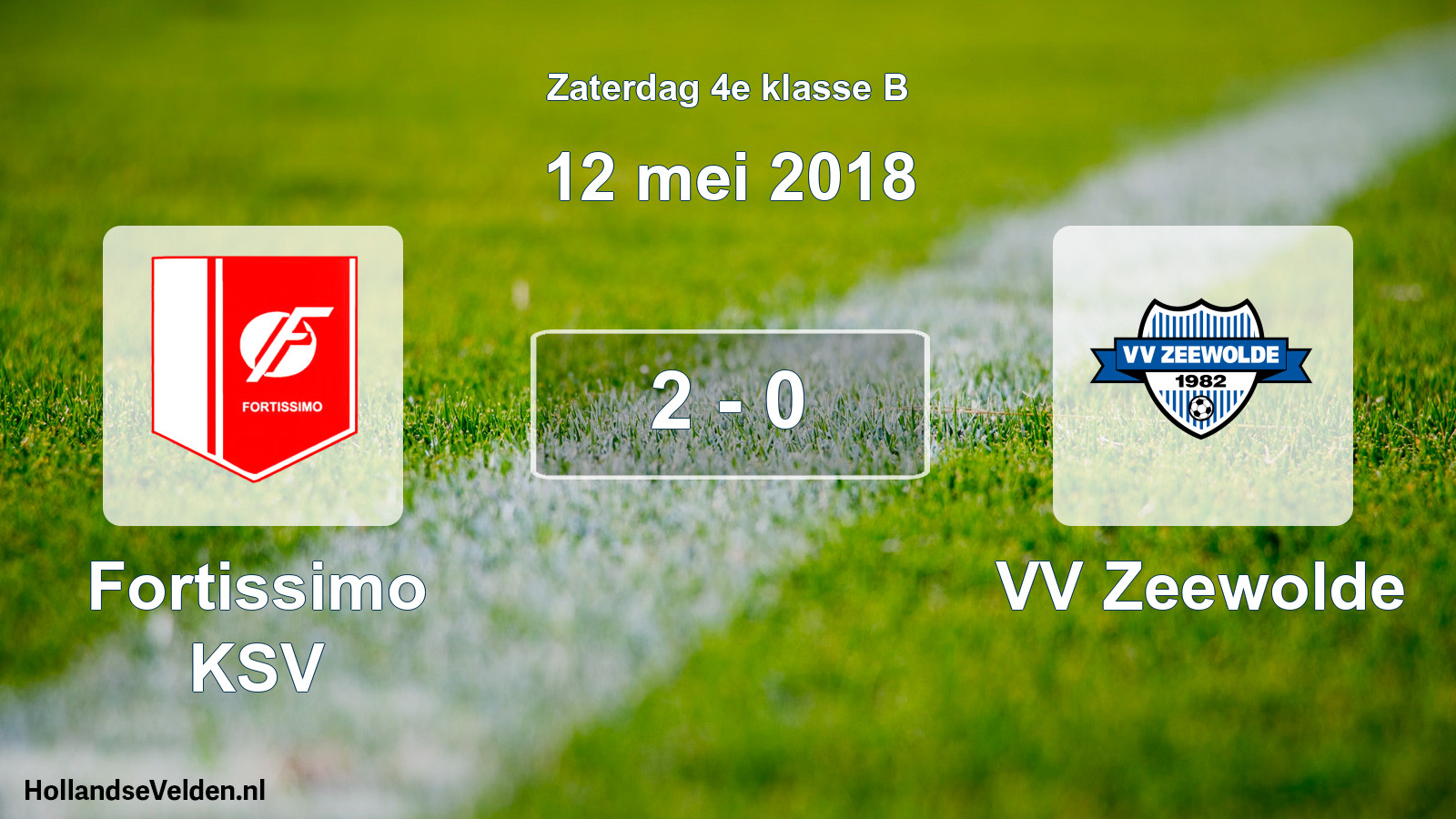 Total number of matches played: Fortissimo KSV - VV Zeewolde 2 - 0 (12 May 2018)
