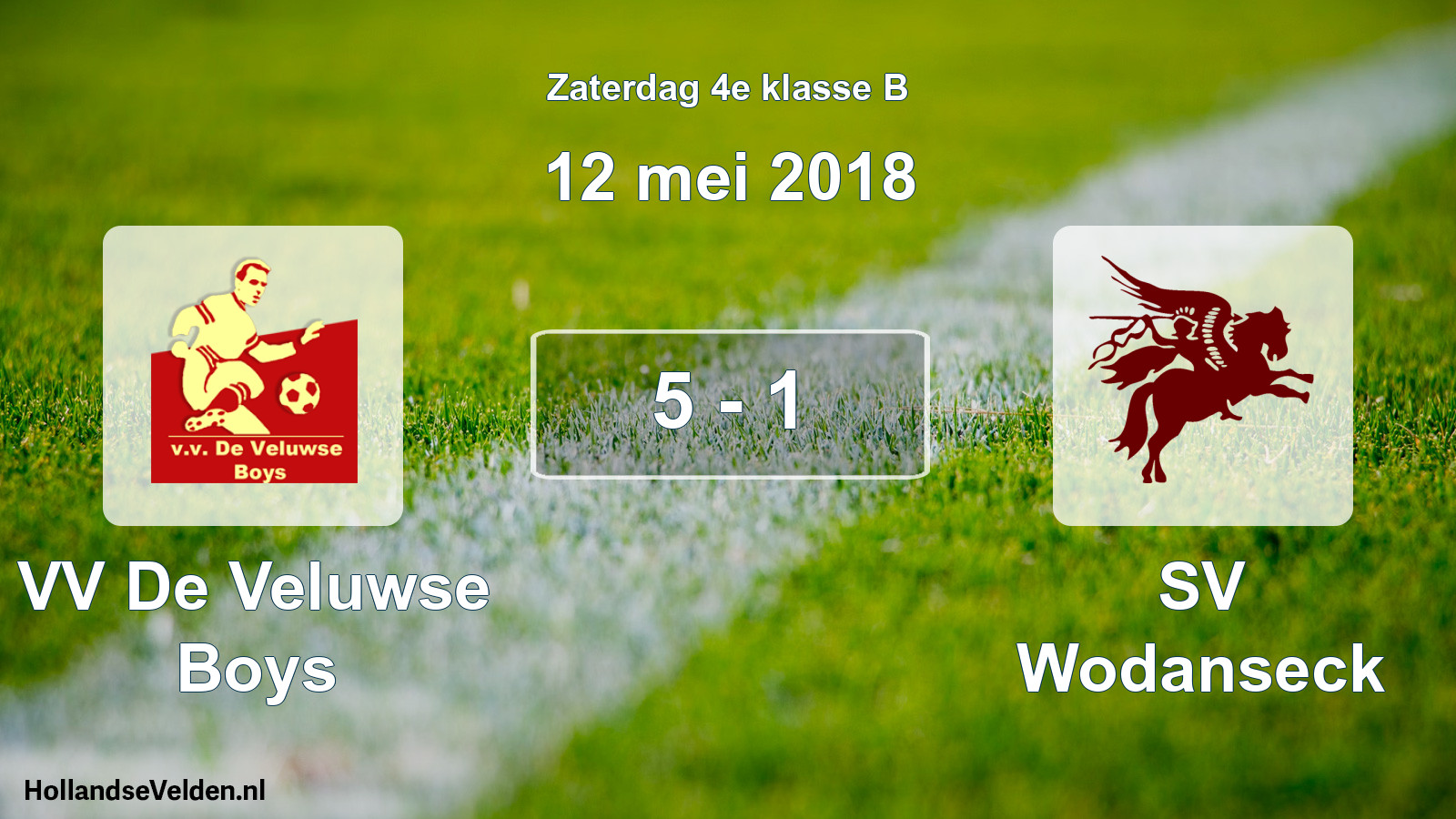 Total number of matches played: VV De Veluwse Boys - SV Wodanseck 5 - 1 (12 May 2018)