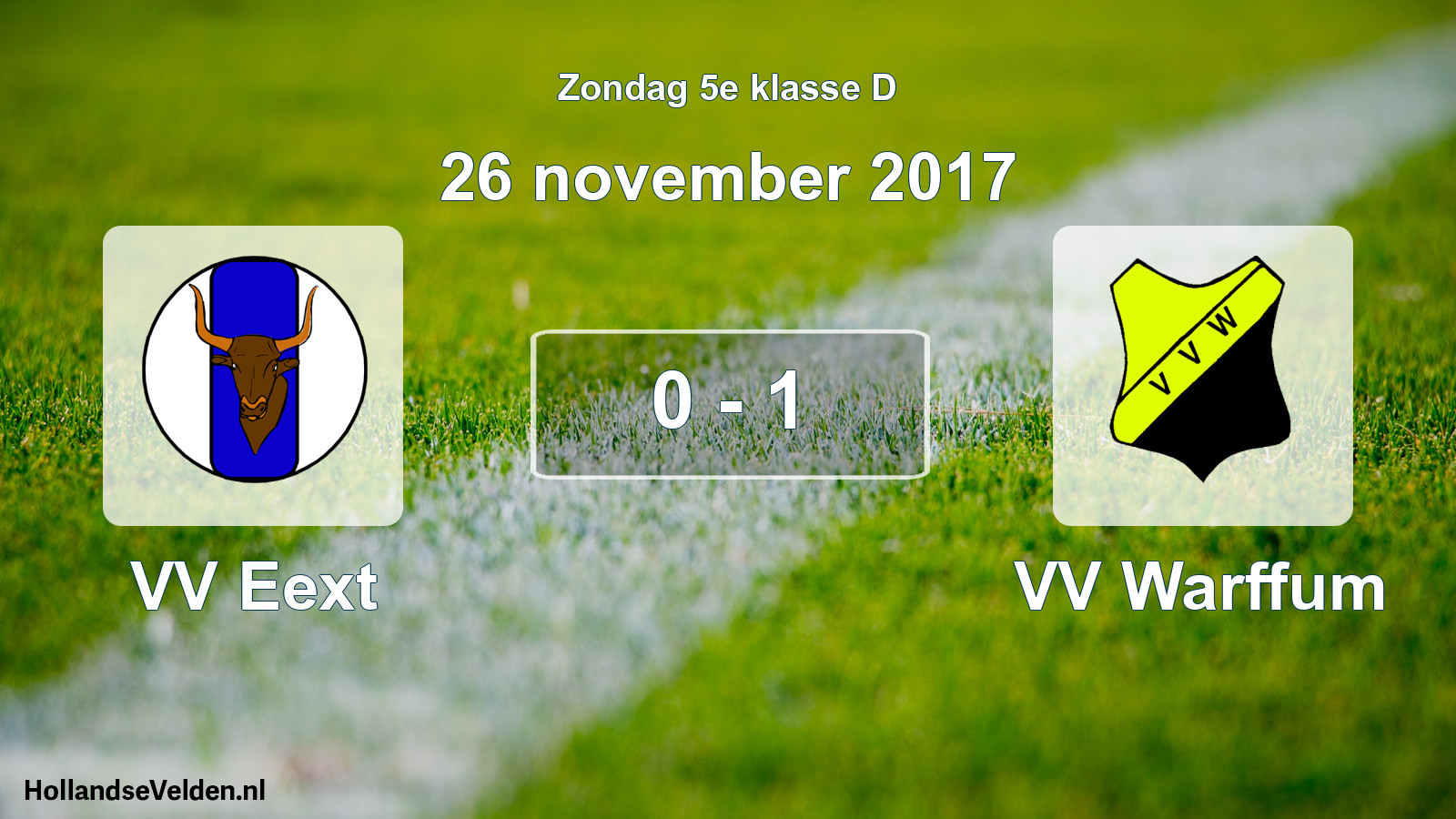 Total number of matches played: VV Eext - VV Warffum 0 - 1 (26 November 2017)