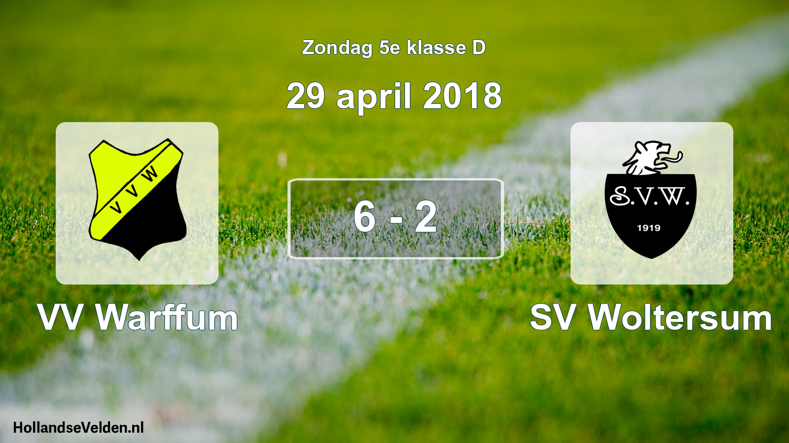 Total number of matches played: VV Warffum - SV Woltersum 6 - 2 (29 April 2018)
