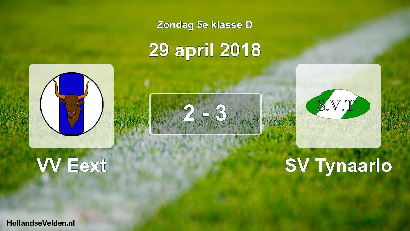 Total number of matches played: VV Eext - SV Tynaarlo 2 - 3 (29 April 2018)
