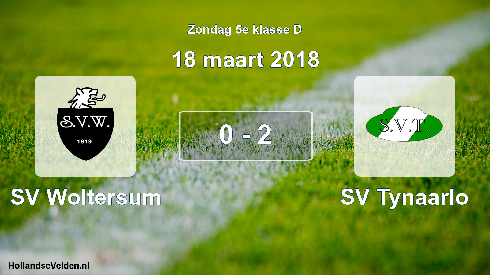 Total number of matches played: SV Woltersum - SV Tynaarlo 0 - 2 (18 March 2018)