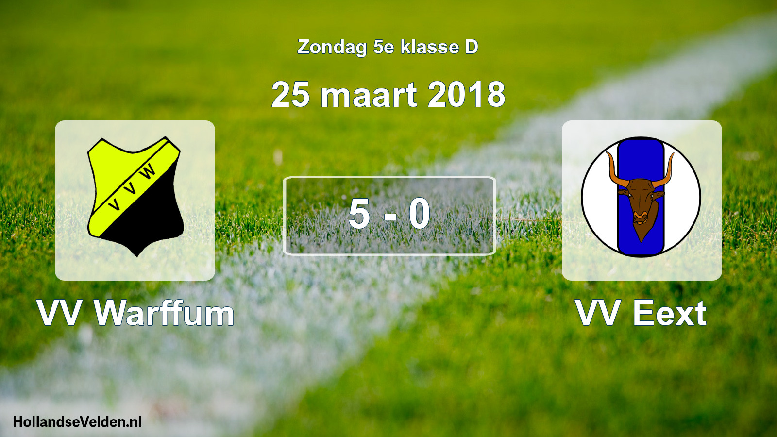 Total number of matches played: VV Warffum - VV Eext 5 - 0 (25 March 2018)
