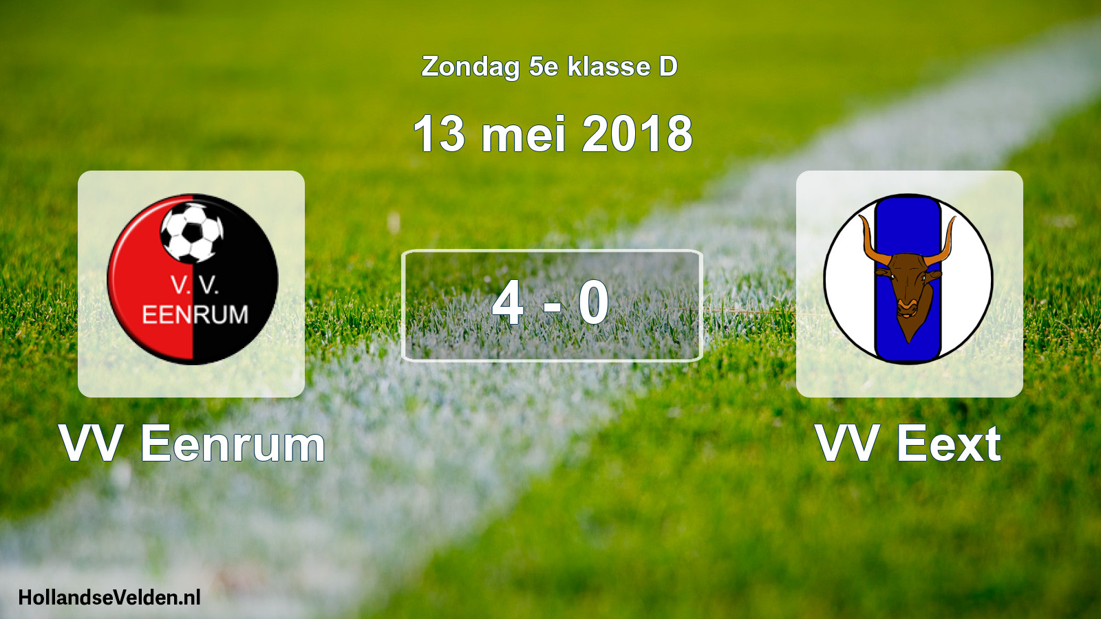 Total number of matches played: VV Eenrum - VV Eext 4 - 0 (13 May 2018)