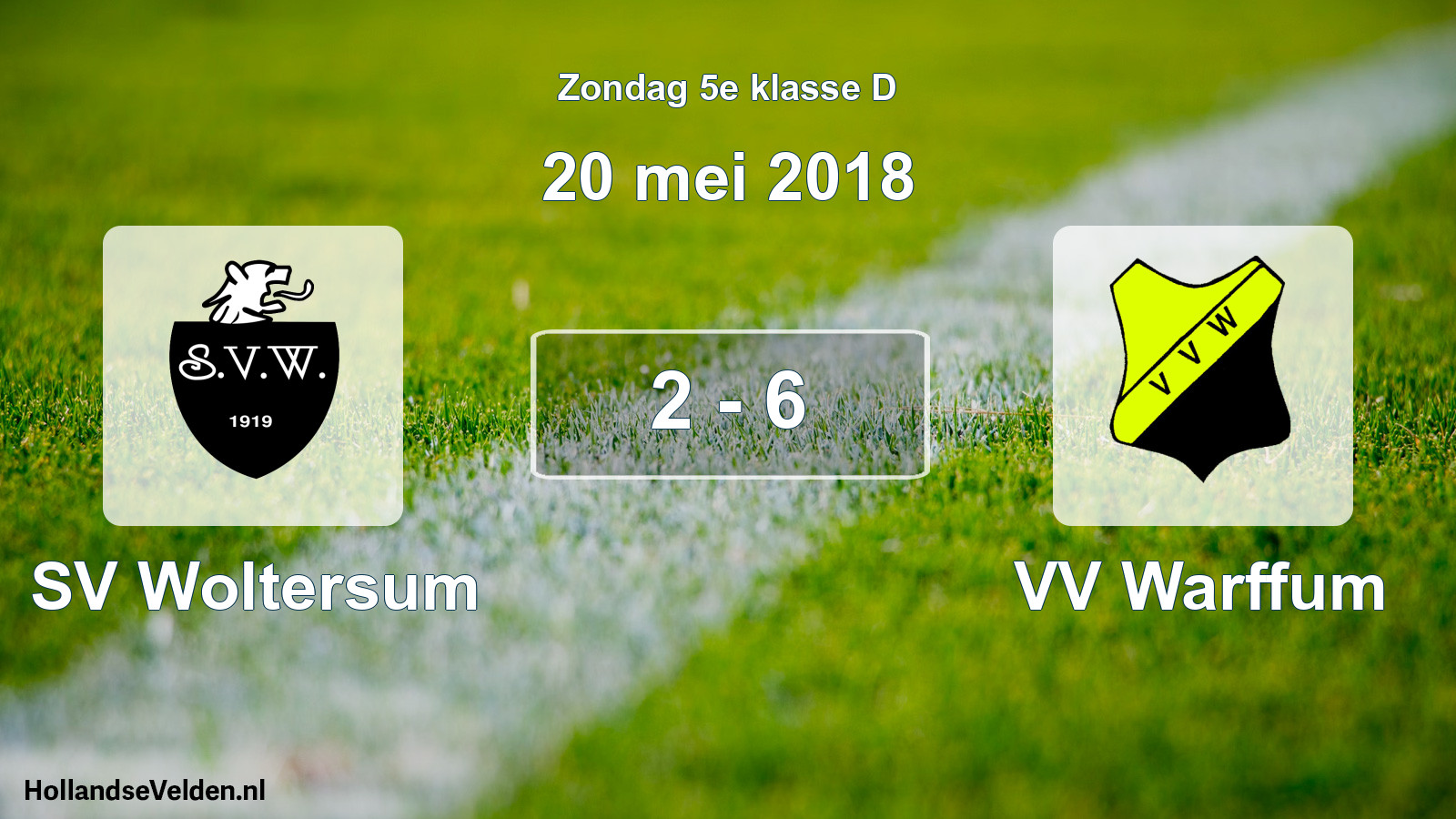 Total number of matches played: SV Woltersum - VV Warffum 2 - 6 (20 May 2018)