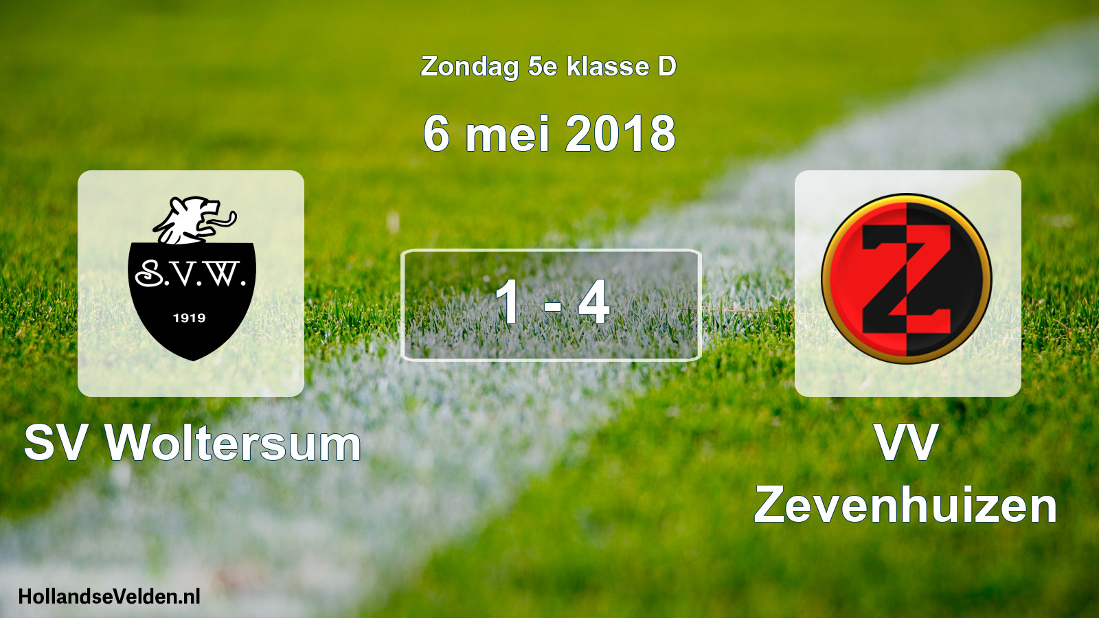 Total number of matches played: SV Woltersum - VV Zevenhuizen 1 - 4 (6 May 2018)