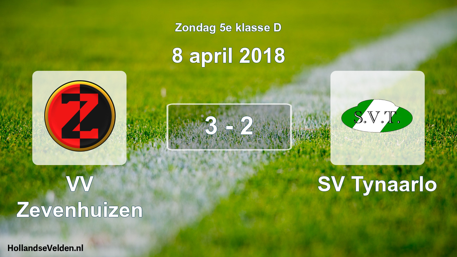 Total number of matches played: VV Zevenhuizen - SV Tynaarlo 3 - 2 (8 April 2018)