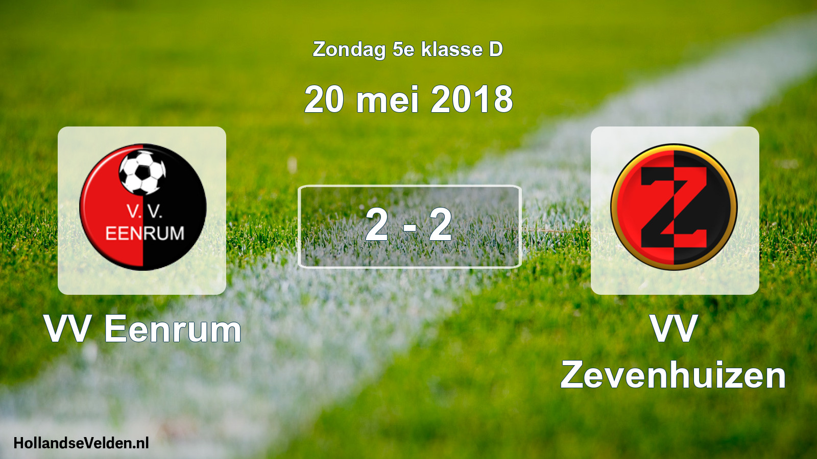 Total number of matches played: VV Eenrum - VV Zevenhuizen 2 - 2 (20 May 2018)