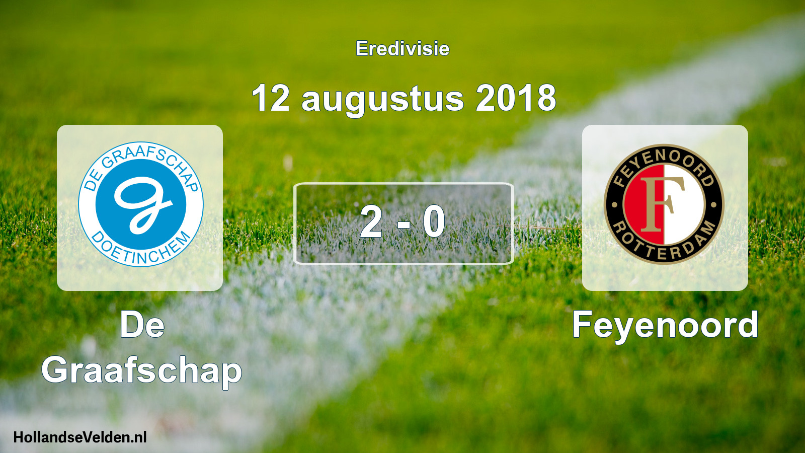 Total number of matches played: De Graafschap - Feyenoord 2 - 0 (12 August 2018)