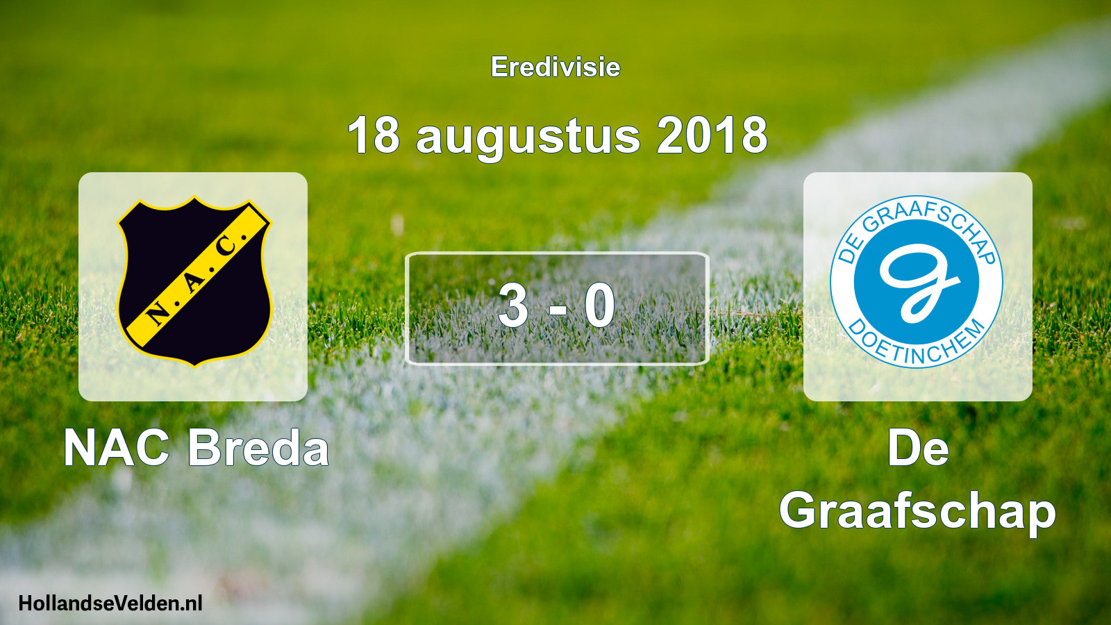 Total number of matches played: NAC Breda - De Graafschap 3 - 0 (18 August 2018)