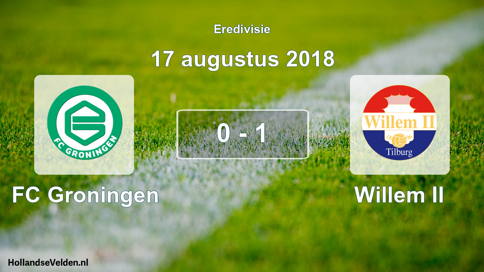 Total number of matches played: FC Groningen - Willem II 0 - 1 (17 August 2018)