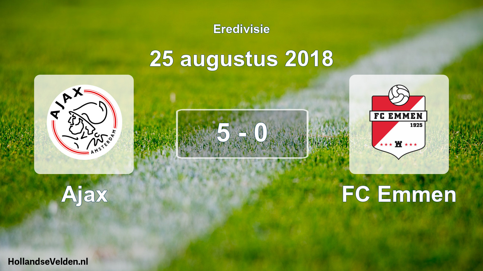Total number of matches played: Ajax - FC Emmen 5 - 0 (25 August 2018)