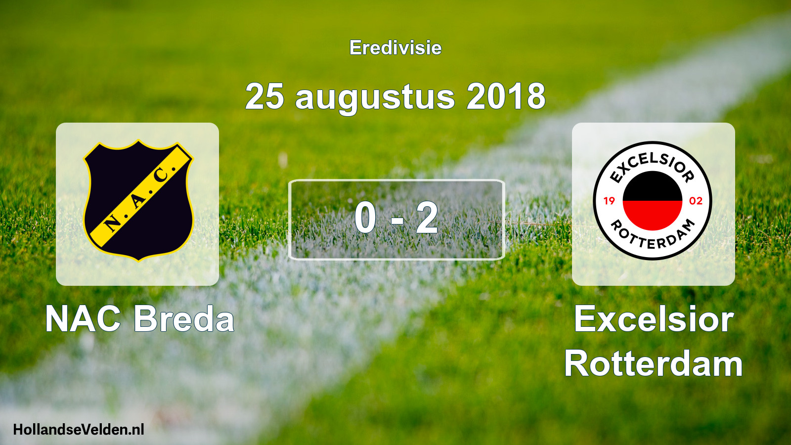 Total number of matches played: NAC Breda - Excelsior Rotterdam 0 - 2 (25 August 2018)