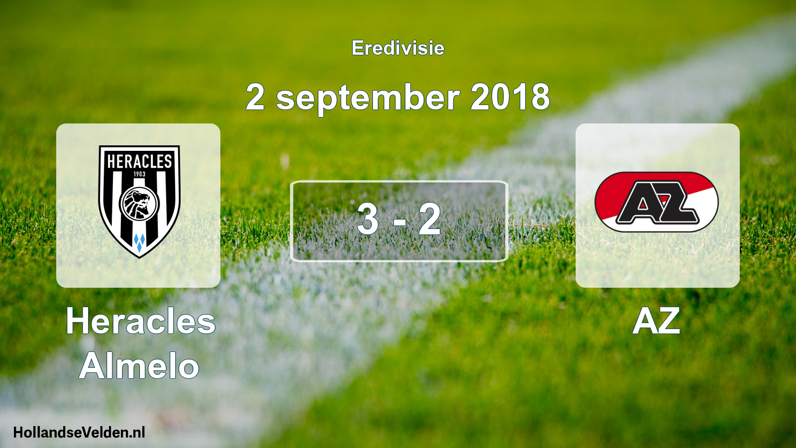 Total number of matches played: Heracles Almelo - AZ 3 - 2 (2 September 2018)