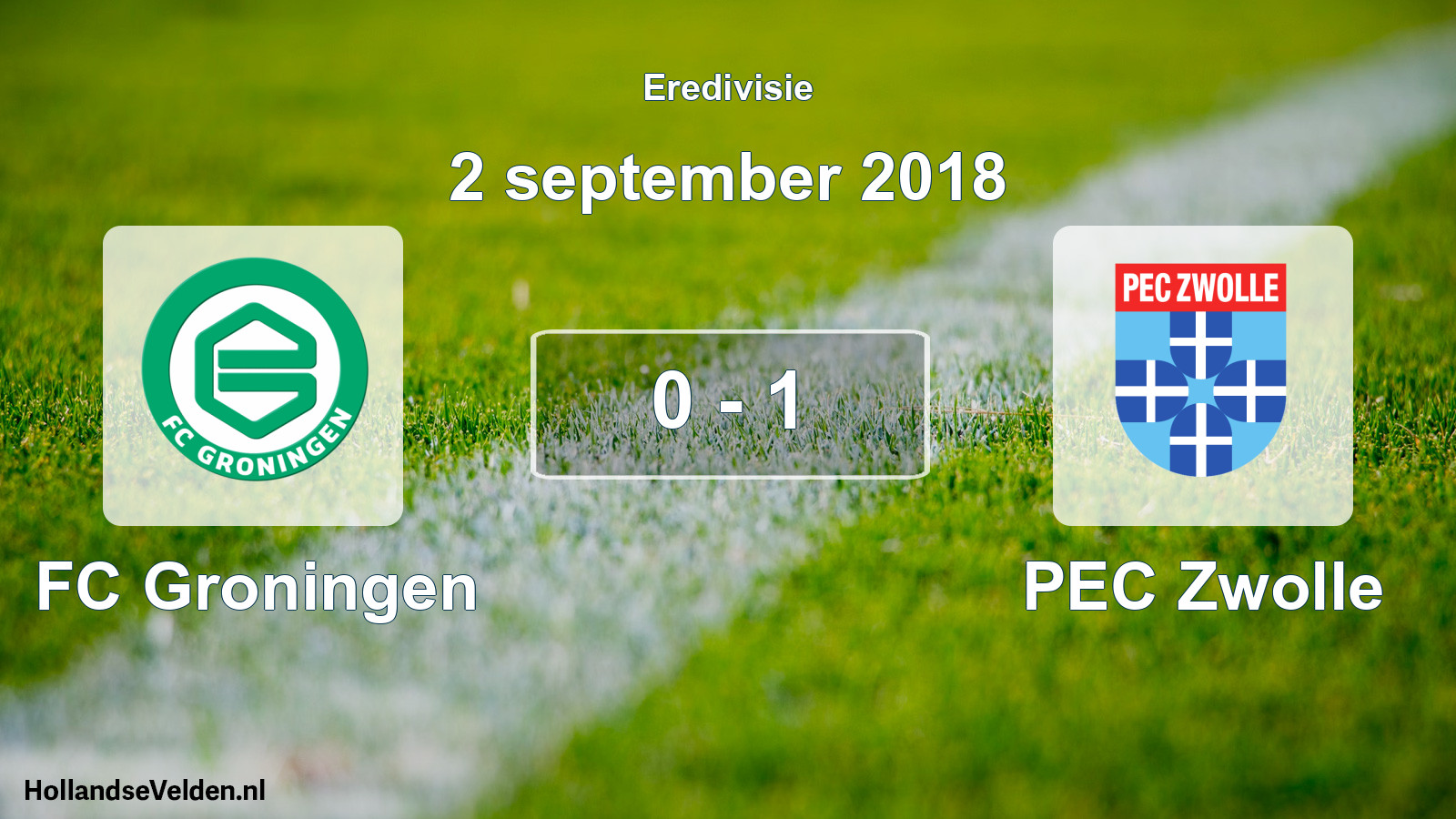 Total number of matches played: FC Groningen - PEC Zwolle 0 - 1 (2 September 2018)