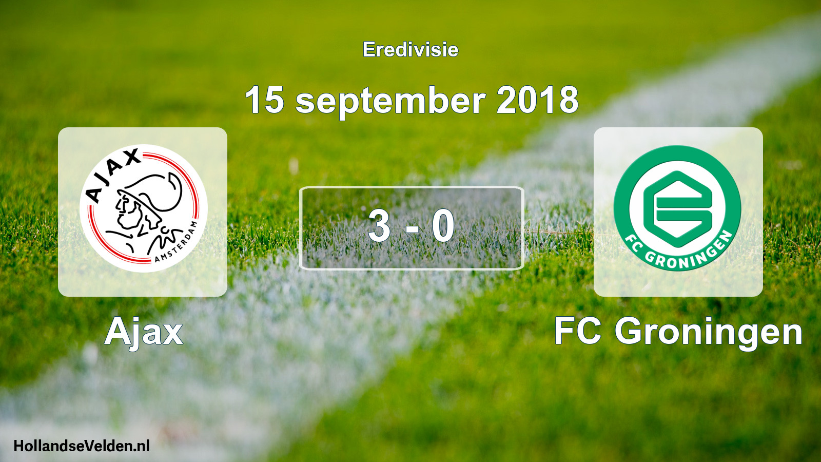 Total number of matches played: Ajax - FC Groningen 3 - 0 (15 September 2018)