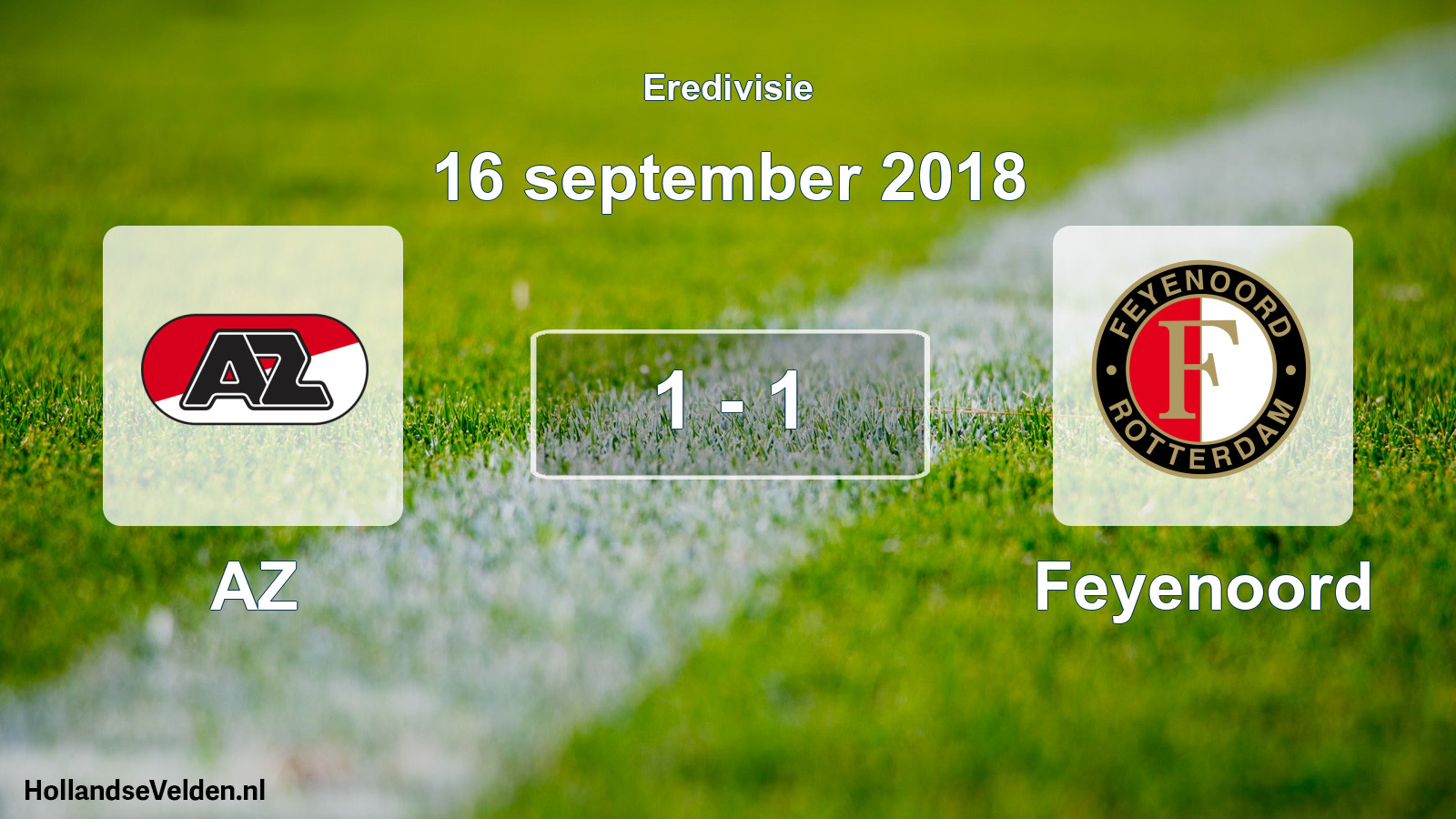 Total number of matches played: AZ - Feyenoord 1 - 1 (16 September 2018)