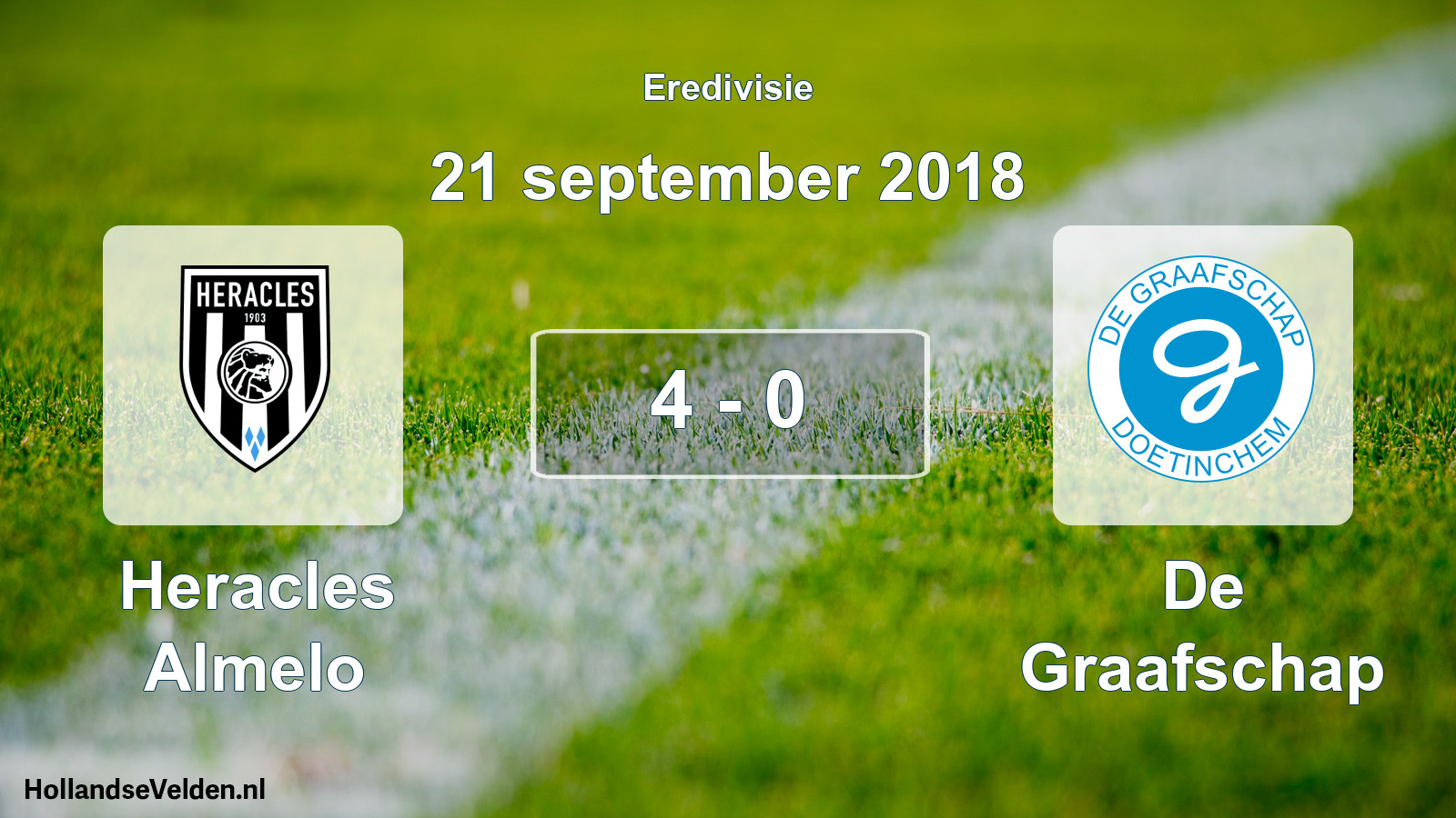 Total number of matches played: Heracles Almelo - De Graafschap 4 - 0 (21 September 2018)