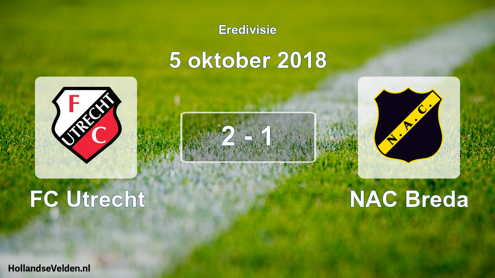 Total number of matches played: FC Utrecht - NAC Breda 2 - 1 (5 October 2018)