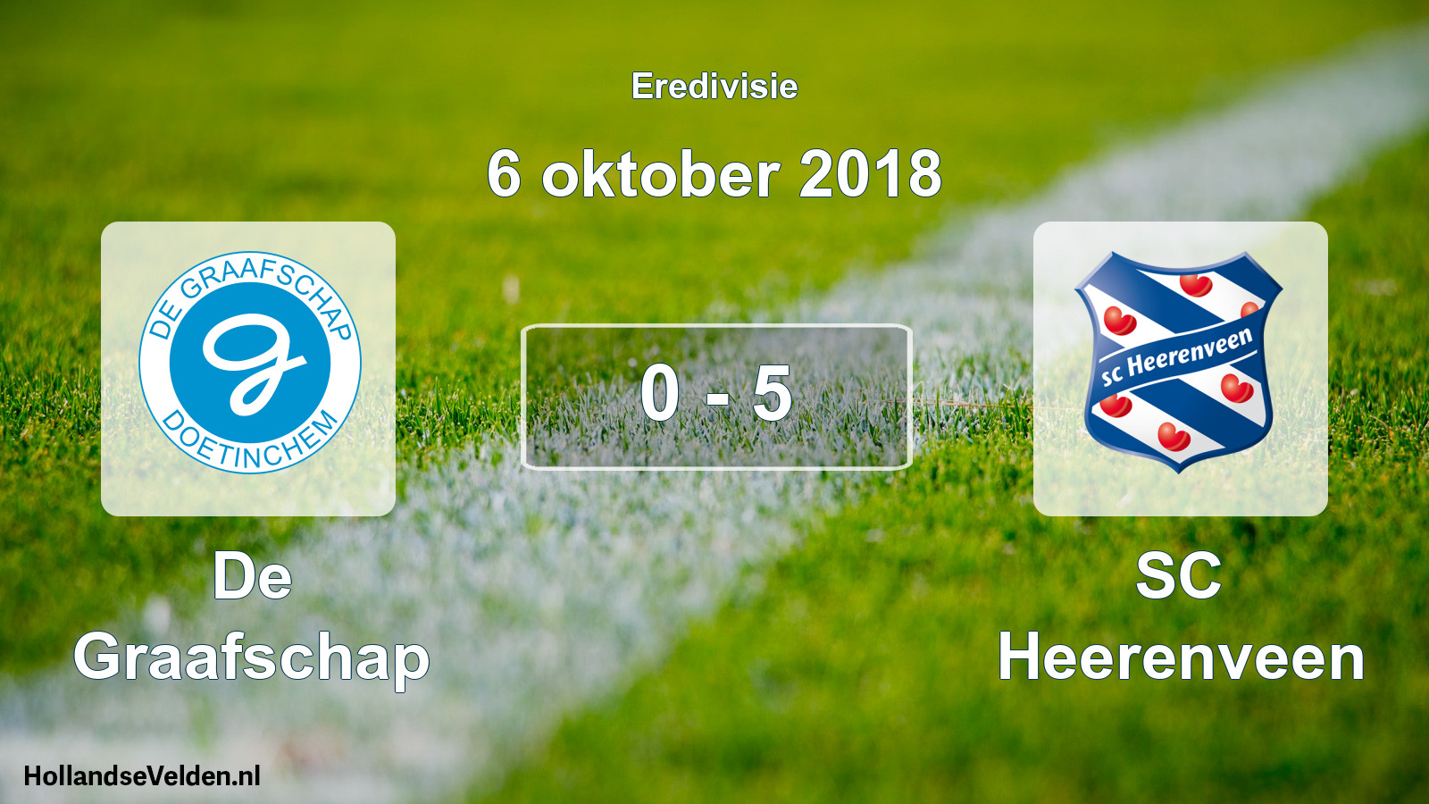 Total number of matches played: De Graafschap - SC Heerenveen 0 - 5 (6 October 2018)