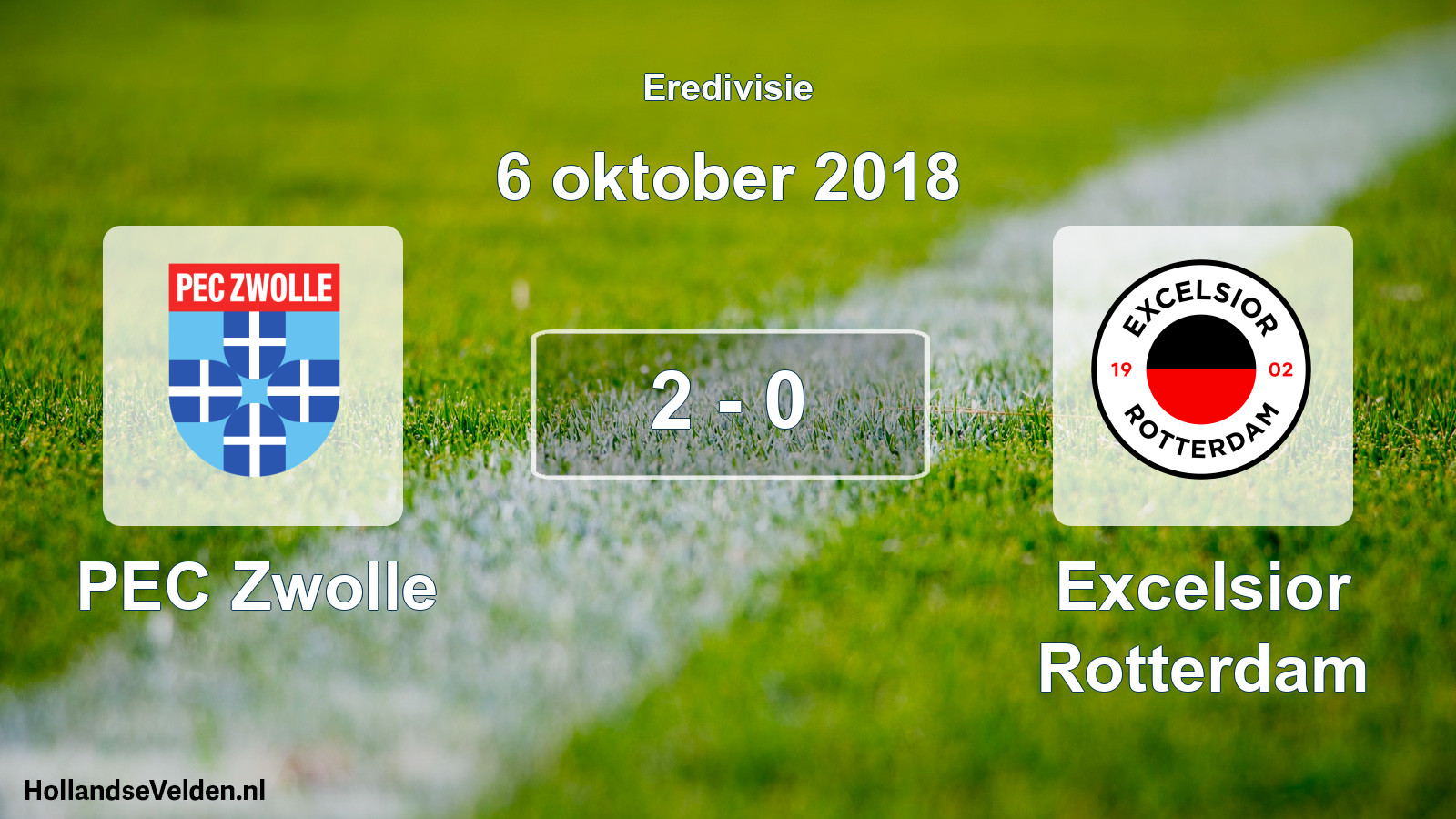 Total number of matches played: PEC Zwolle - Excelsior Rotterdam 2 - 0 (6 October 2018)