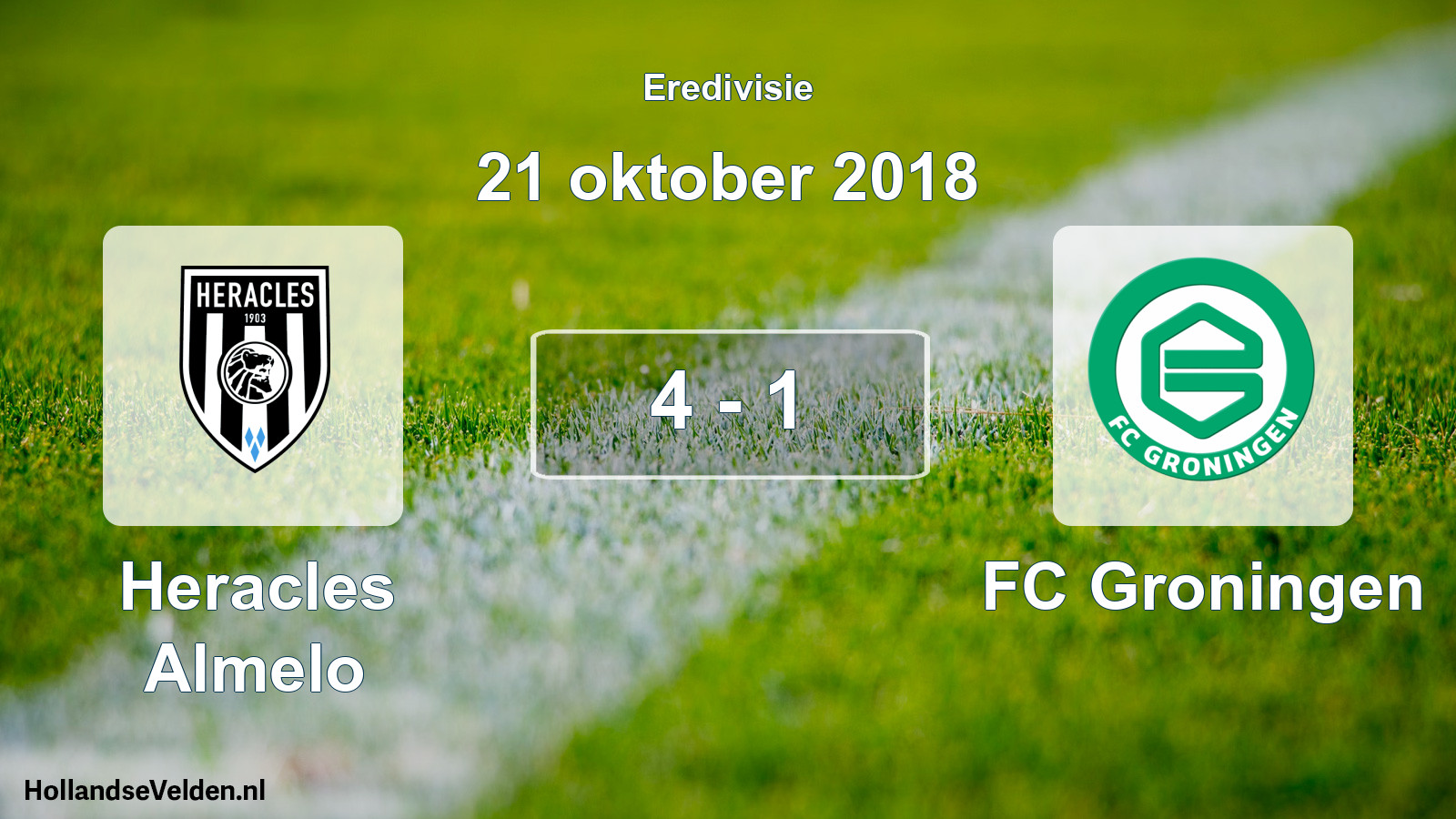Total number of matches played: Heracles Almelo - FC Groningen 4 - 1 (21 October 2018)