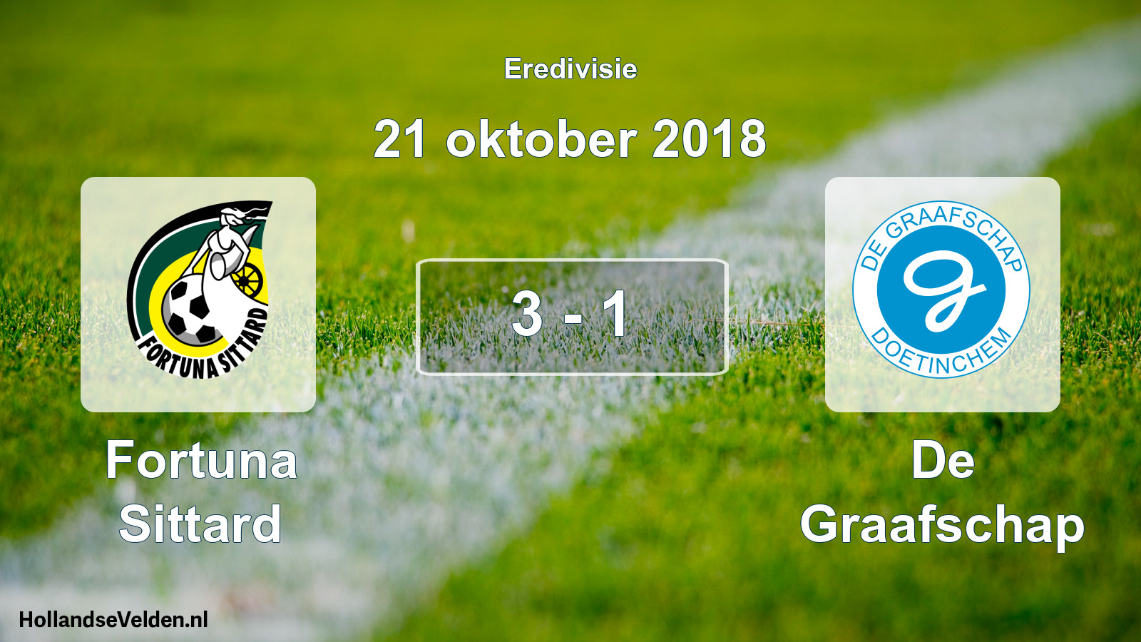 Total number of matches played: Fortuna Sittard - De Graafschap 3 - 1 (21 October 2018)