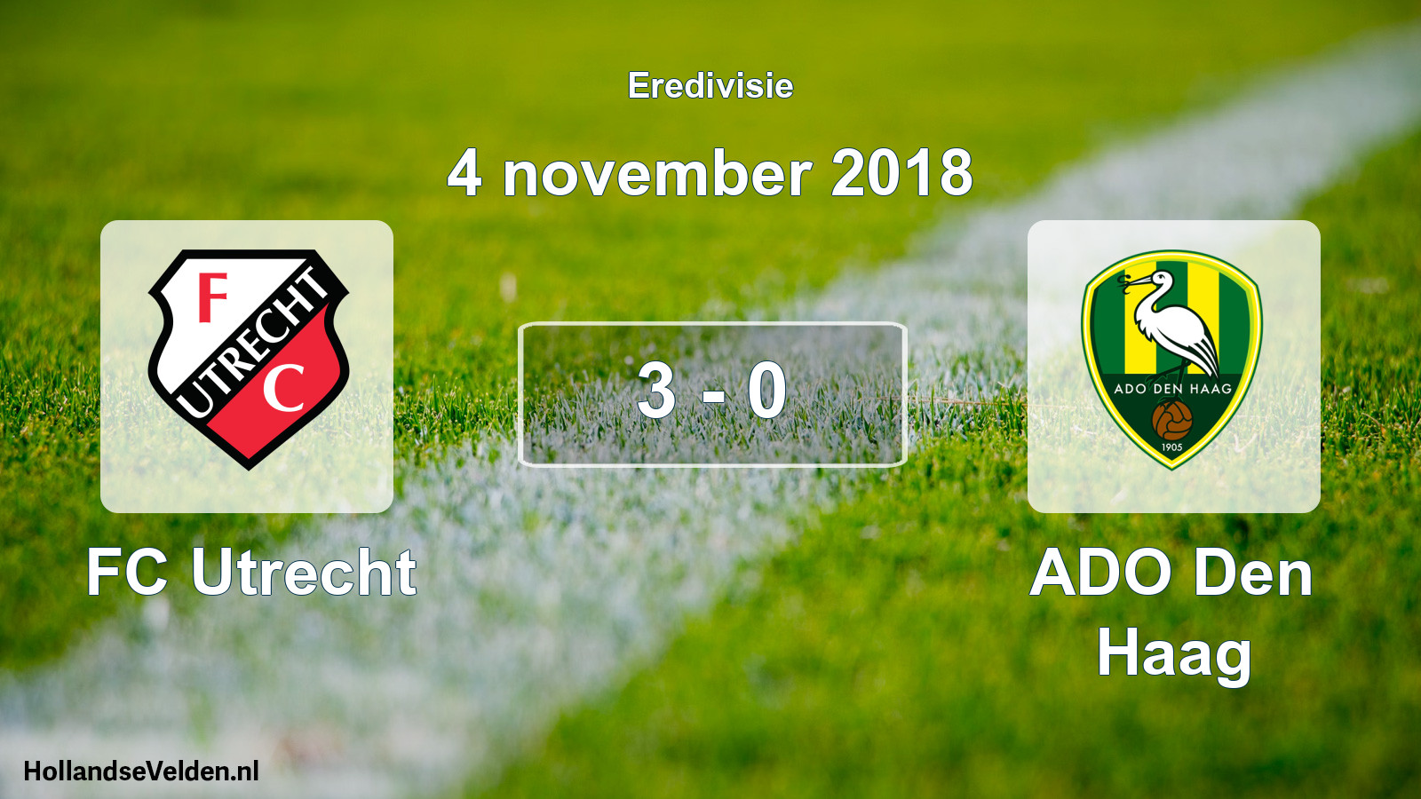 Total number of matches played: FC Utrecht - ADO Den Haag 3 - 0 (4 November 2018)