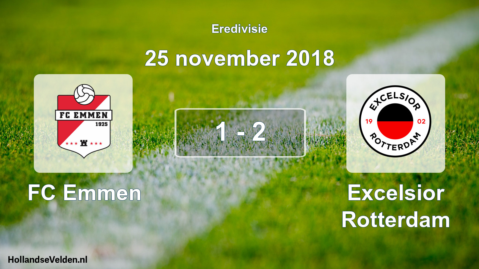 Total number of matches played: FC Emmen - Excelsior Rotterdam 1 - 2 (25 November 2018)