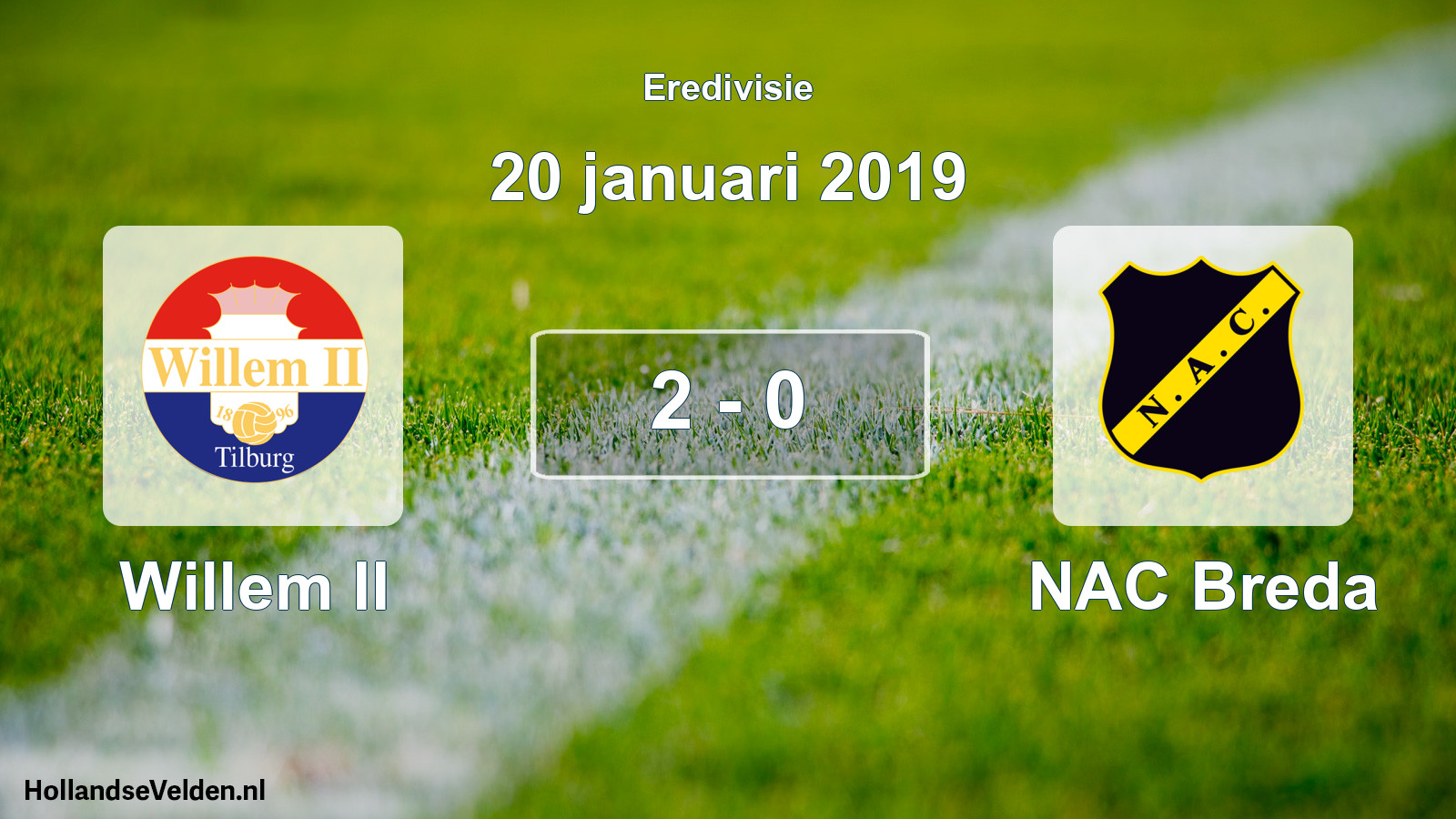 Total number of matches played: Willem II - NAC Breda 2 - 0 (20 January 2019)