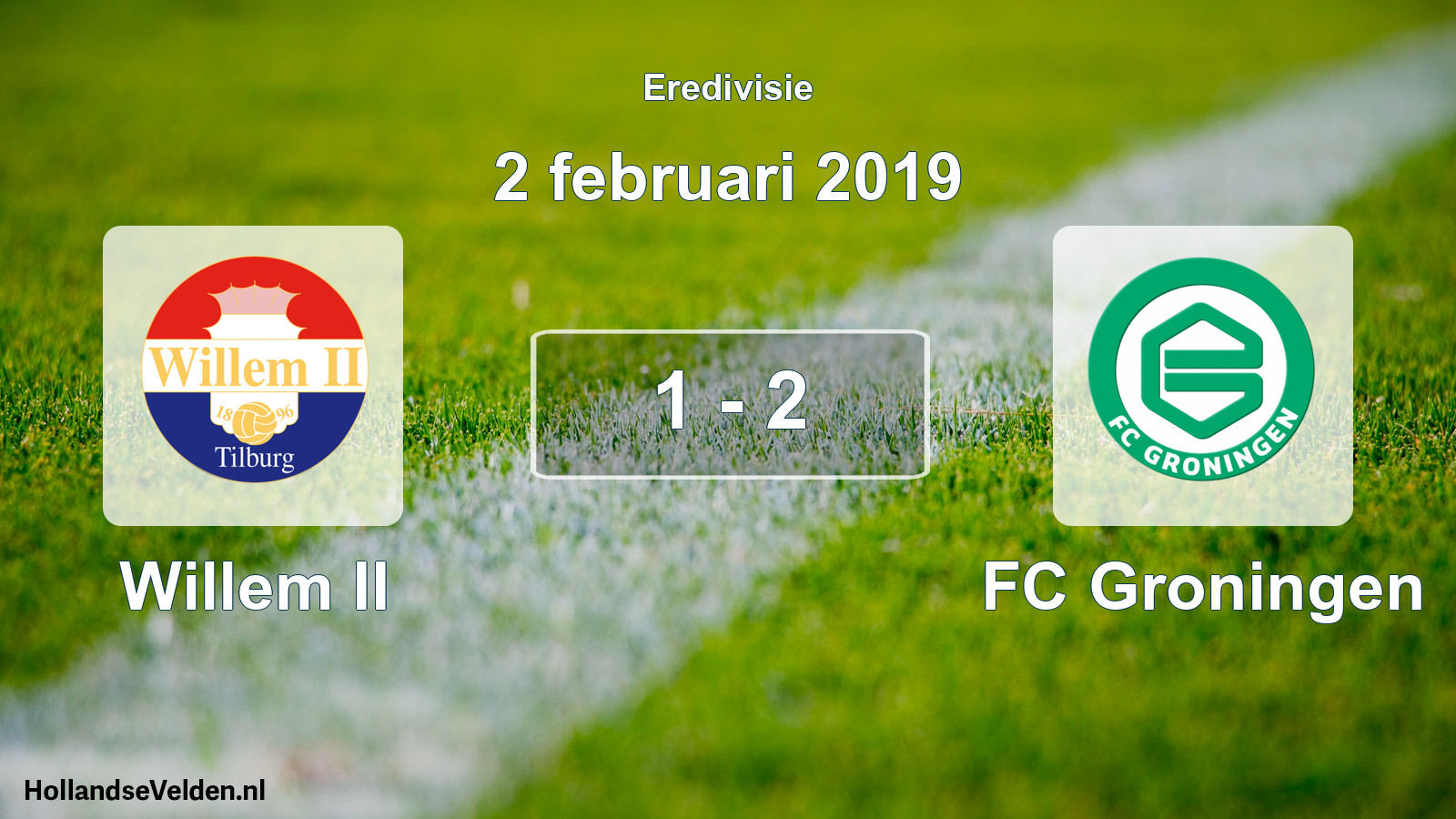 Total number of matches played: Willem II - FC Groningen 1 - 2 (2 February 2019)