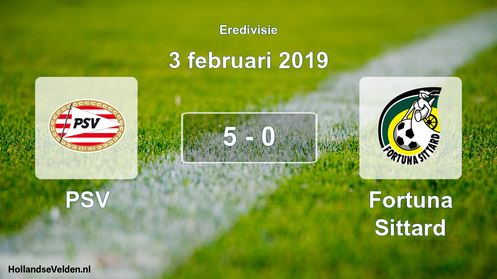 Total number of matches played: PSV - Fortuna Sittard 5 - 0 (3 February 2019)