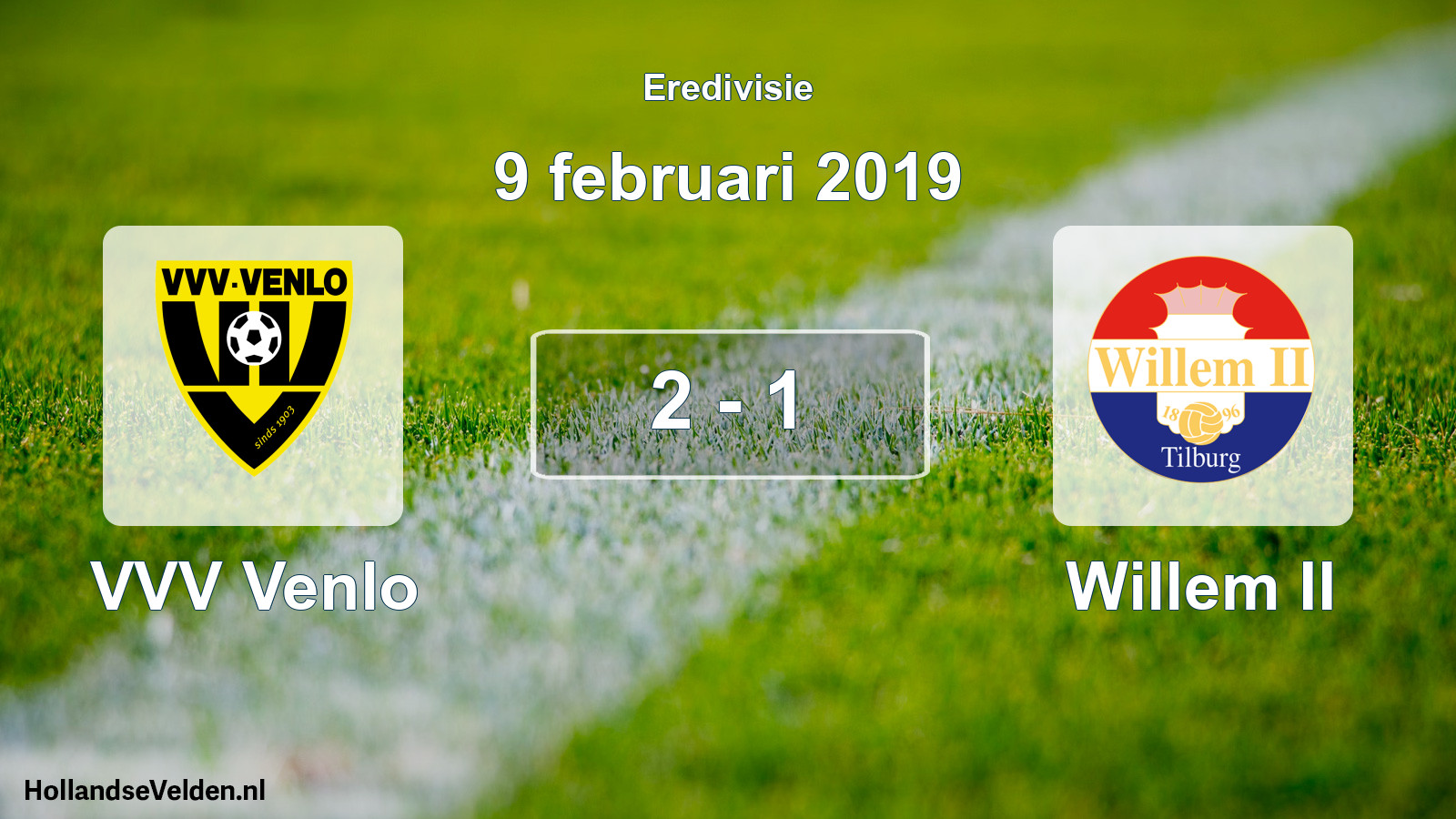 Total number of matches played: VVV Venlo - Willem II 2 - 1 (9 February 2019)
