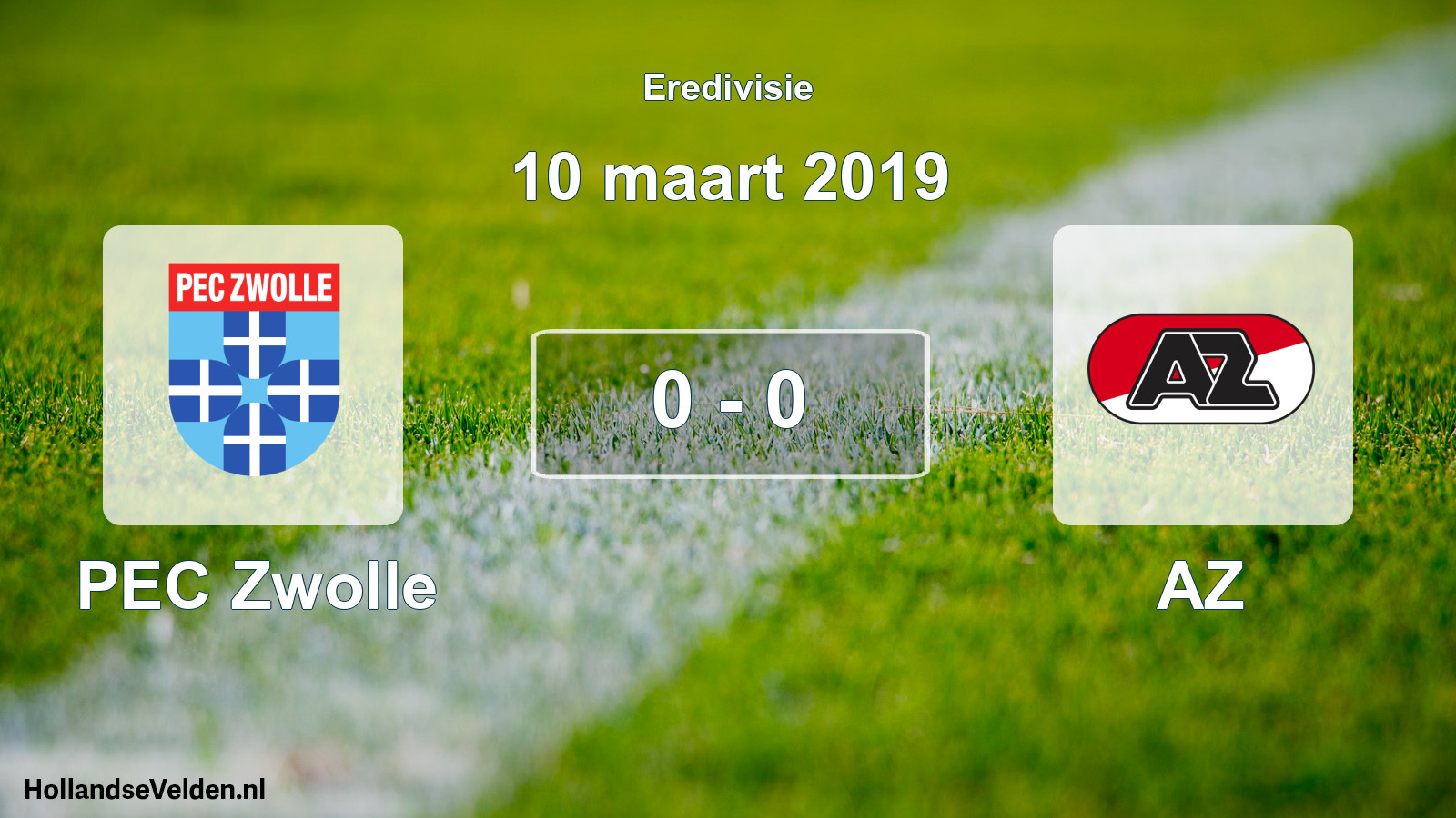 Total number of matches played: PEC Zwolle - AZ 0 - 0 (10 March 2019)