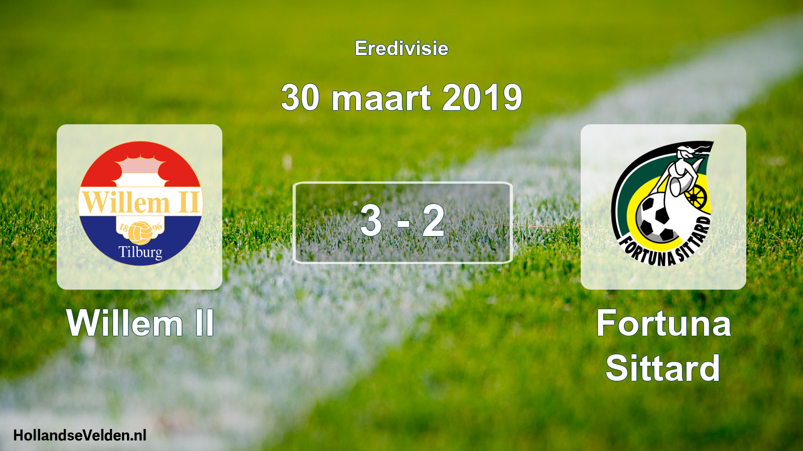 Total number of matches played: Willem II - Fortuna Sittard 3 - 2 (30 March 2019)