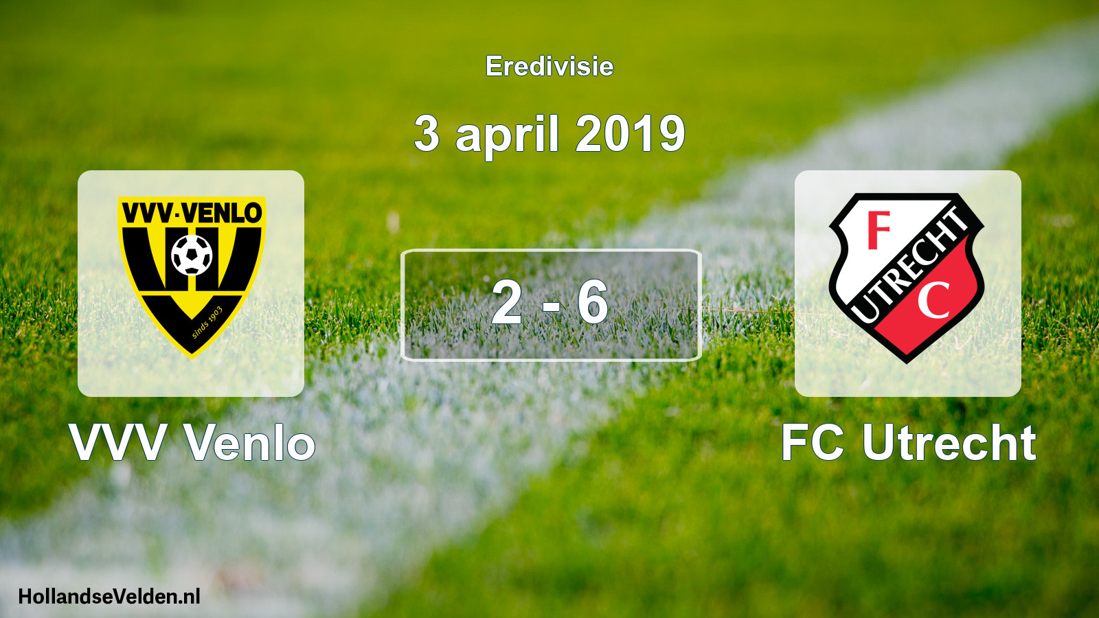 Total number of matches played: VVV Venlo - FC Utrecht 2 - 6 (3 April 2019)