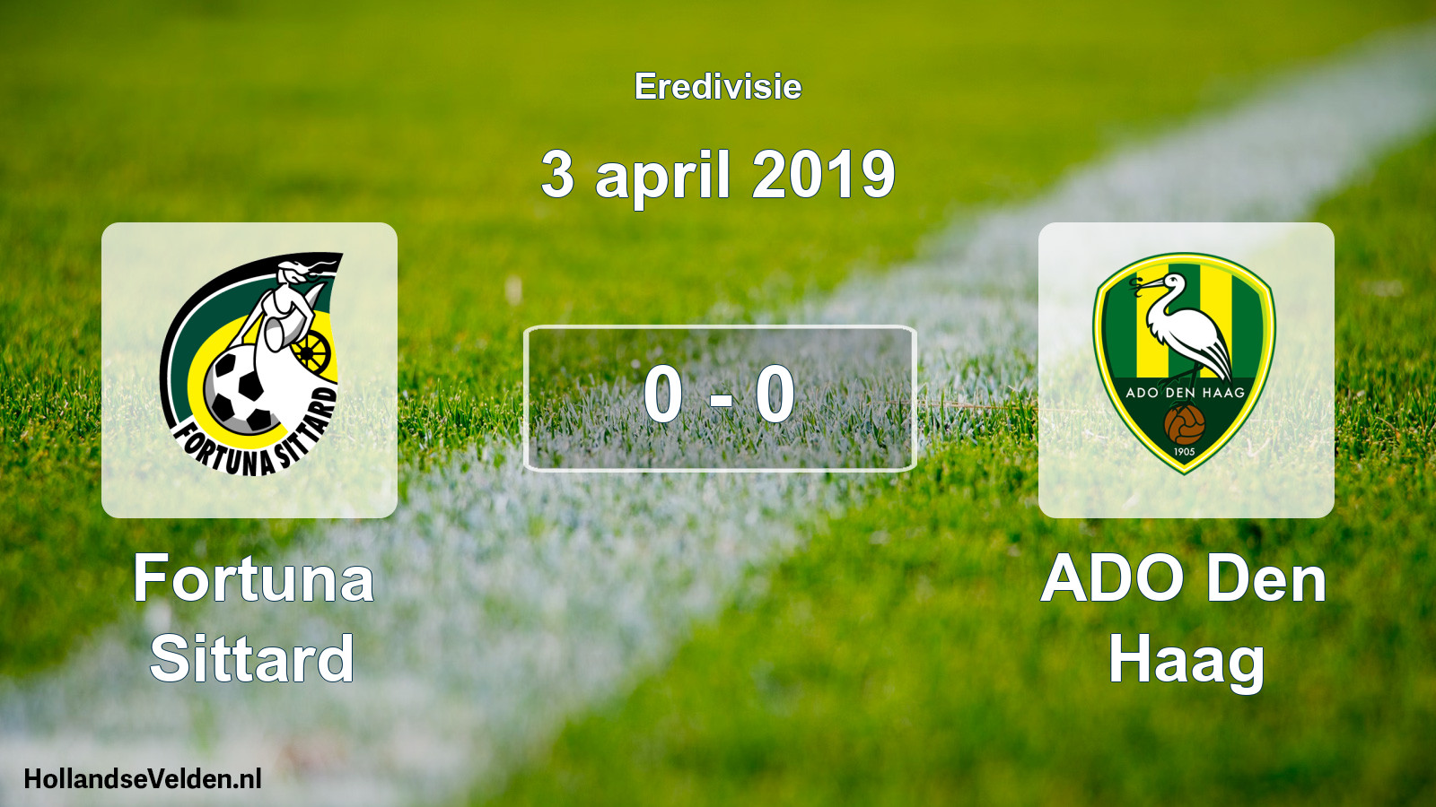 Total number of matches played: Fortuna Sittard - ADO Den Haag 0 - 0 (3 April 2019)