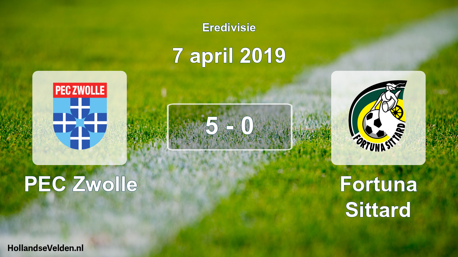 Total number of matches played: PEC Zwolle - Fortuna Sittard 5 - 0 (7 April 2019)