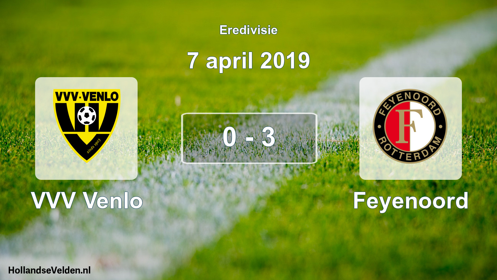 Total number of matches played: VVV Venlo - Feyenoord 0 - 3 (7 April 2019)