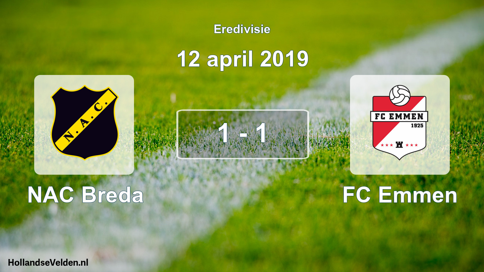 Total number of matches played: NAC Breda - FC Emmen 1 - 1 (12 April 2019)