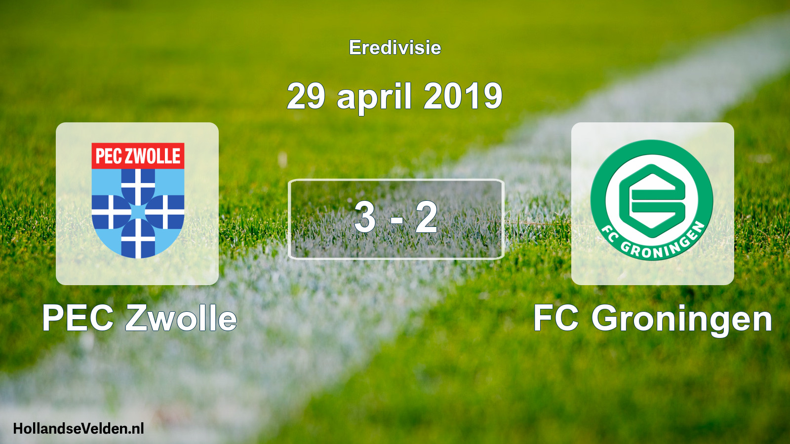 Total number of matches played: PEC Zwolle - FC Groningen 3 - 2 (29 April 2019)