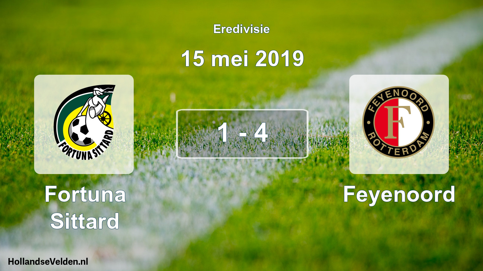 Total number of matches played: Fortuna Sittard - Feyenoord 1 - 4 (15 May 2019)
