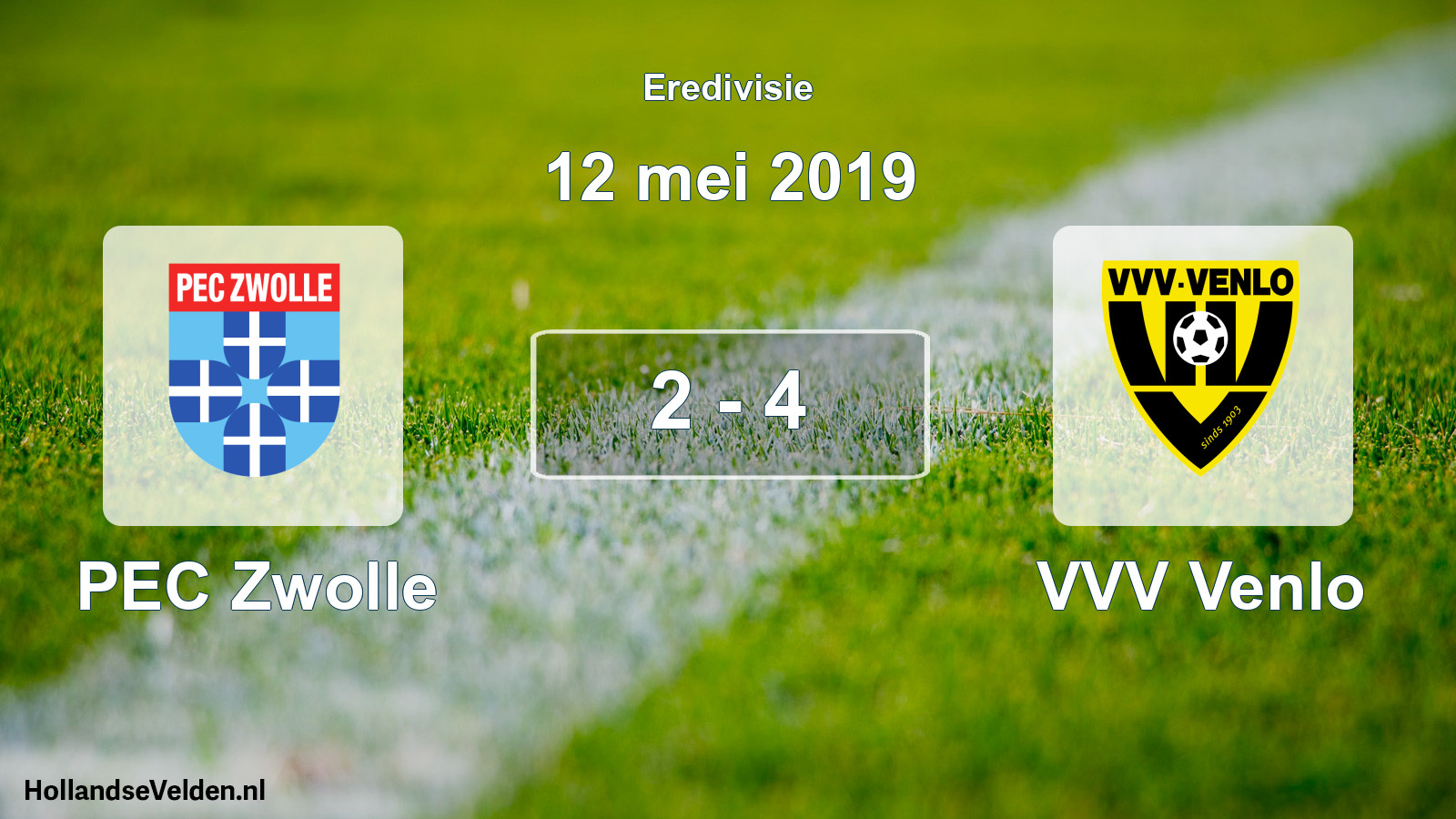 Total number of matches played: PEC Zwolle - VVV Venlo 2 - 4 (12 May 2019)