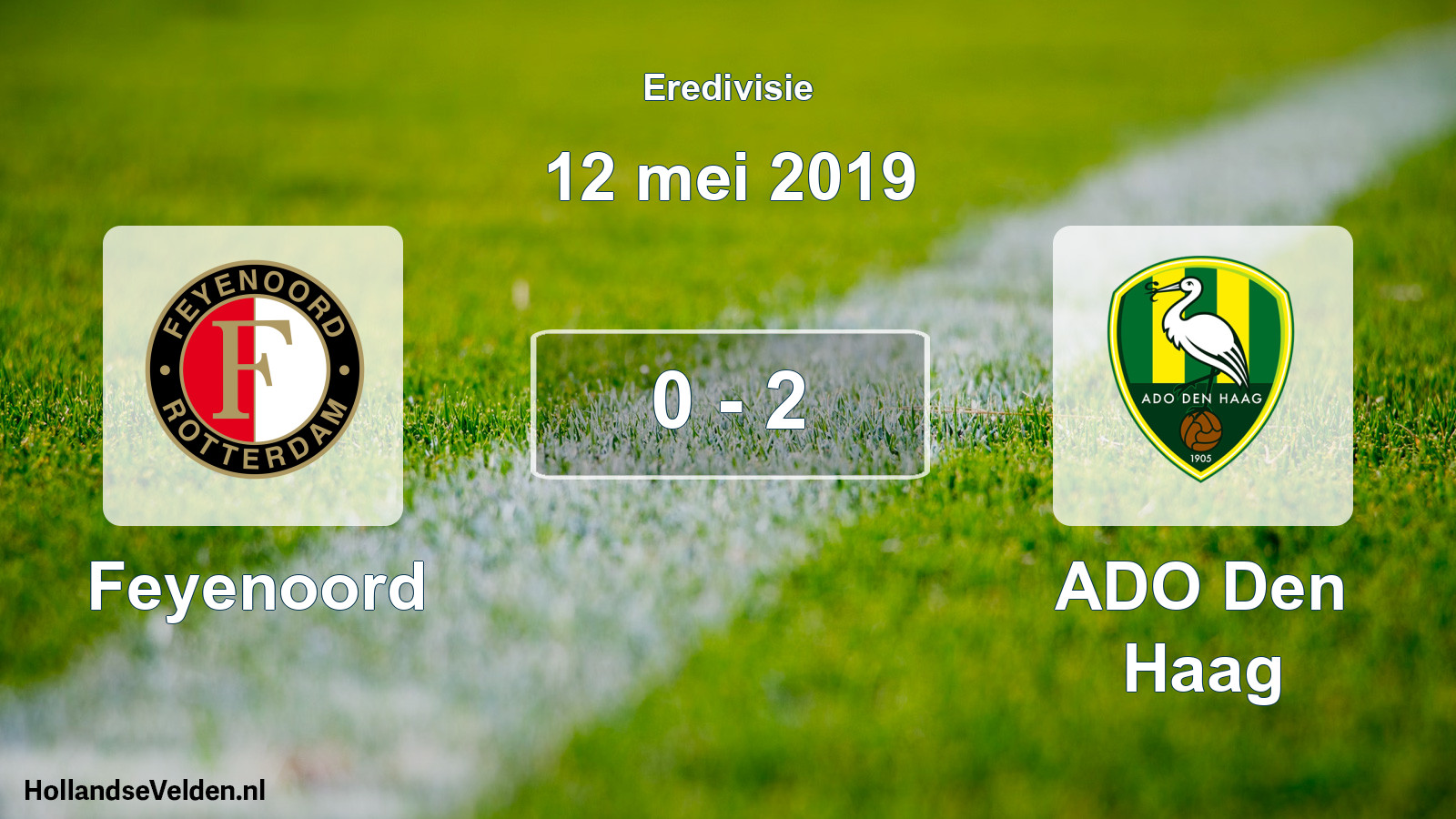 Total number of matches played: Feyenoord - ADO Den Haag 0 - 2 (12 May 2019)